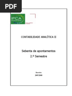 Apontamentos 2_ Semestre cONTABILIDADE DE CUSTO 