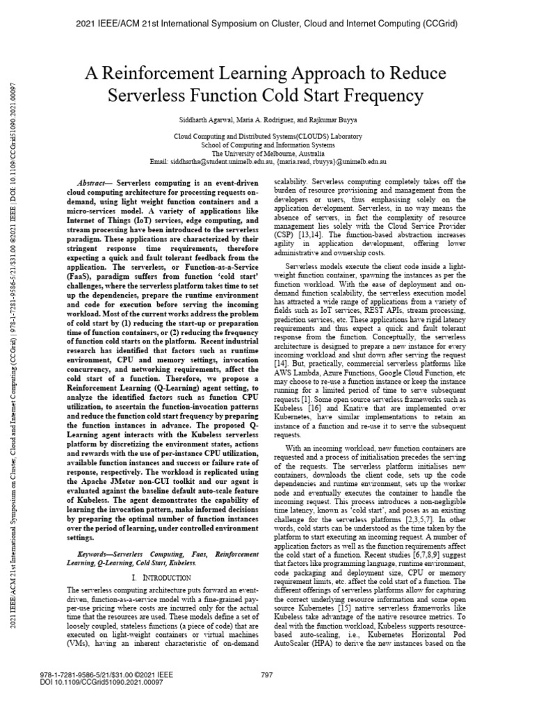 Reduce Serverless Cold Starts with RL | PDF | Computer Cluster | Cloud ...