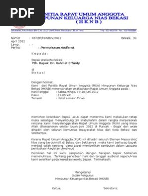 Surat Ke Walikota Audiensi Pdf