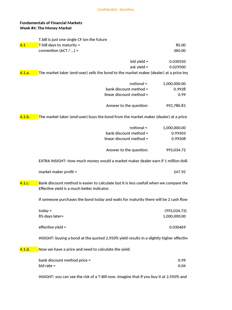 Money Market Fundamentals and T-Bills | PDF | Bonds (Finance ...