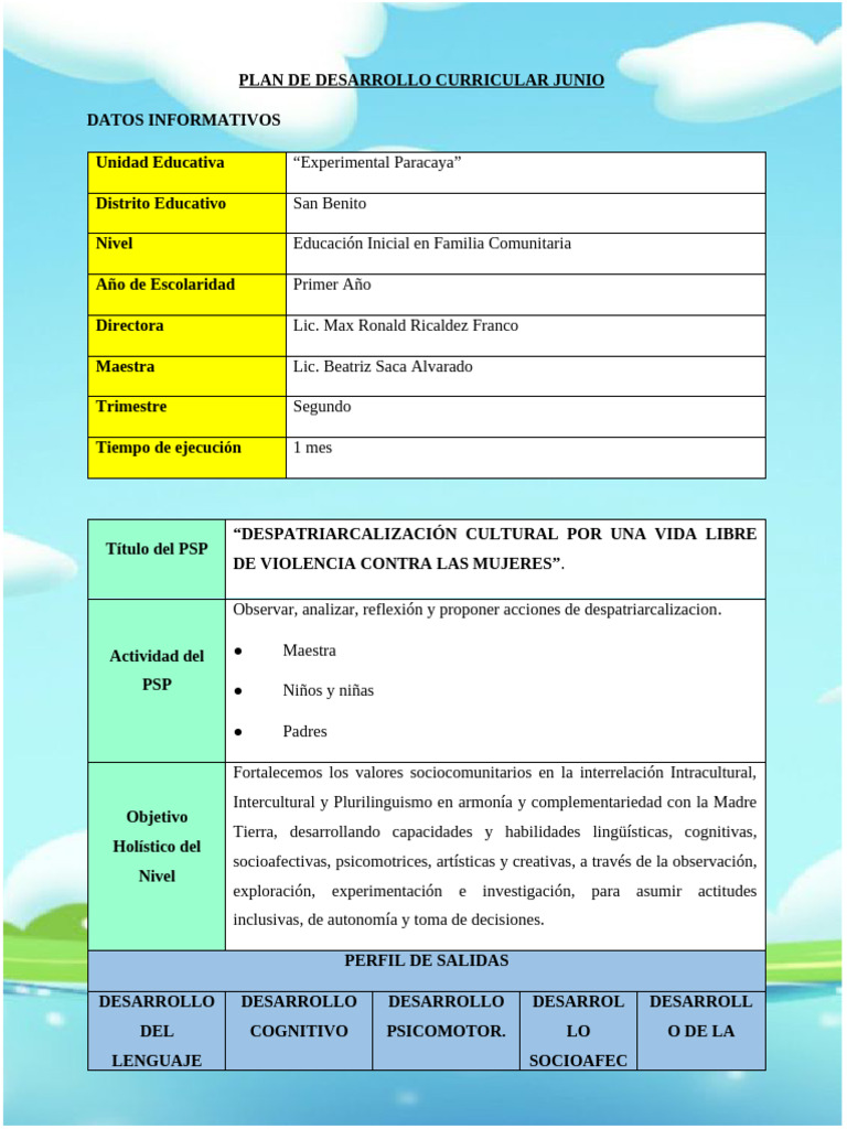 Plan de Desarolllo Curricular Junio 2024 | PDF | Dibujo