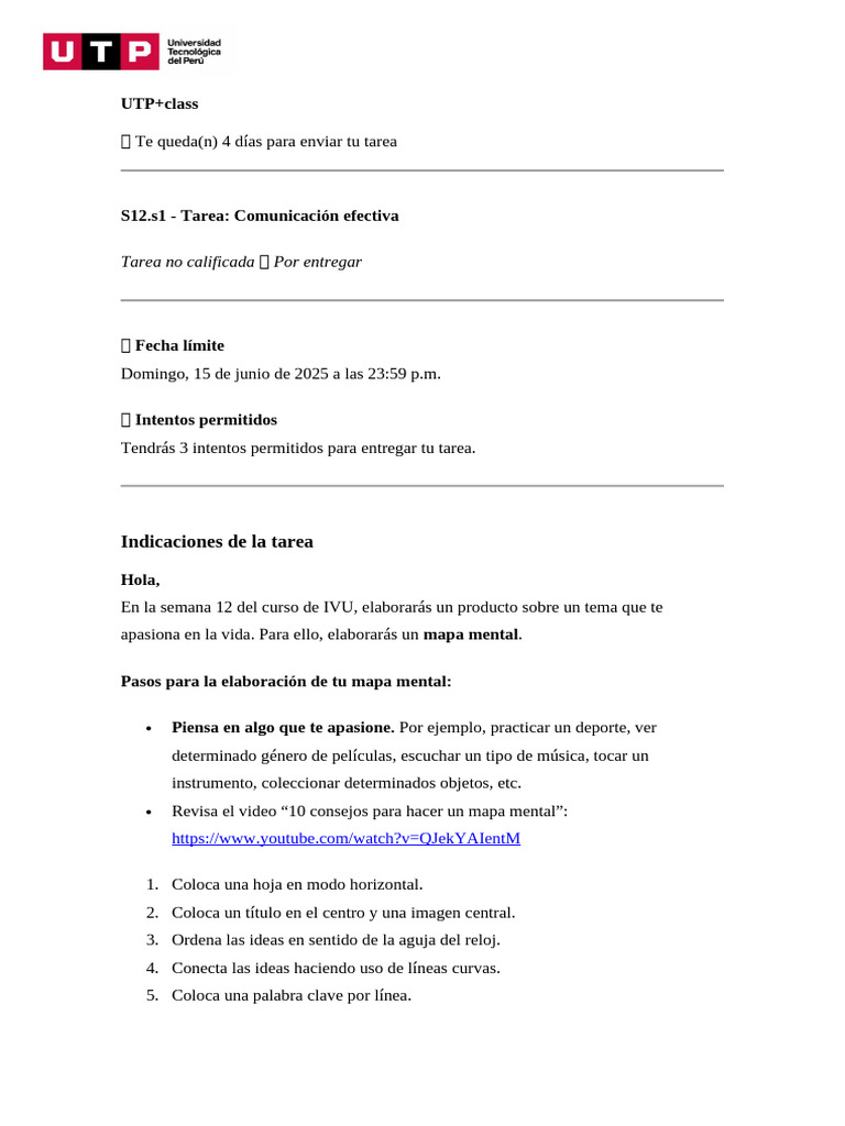 Tarea de Mapa Mental IVU S12 | PDF
