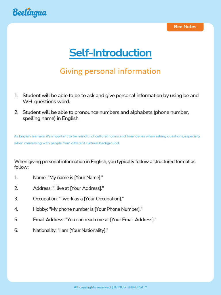 Bee Notes - Unit 1 | PDF