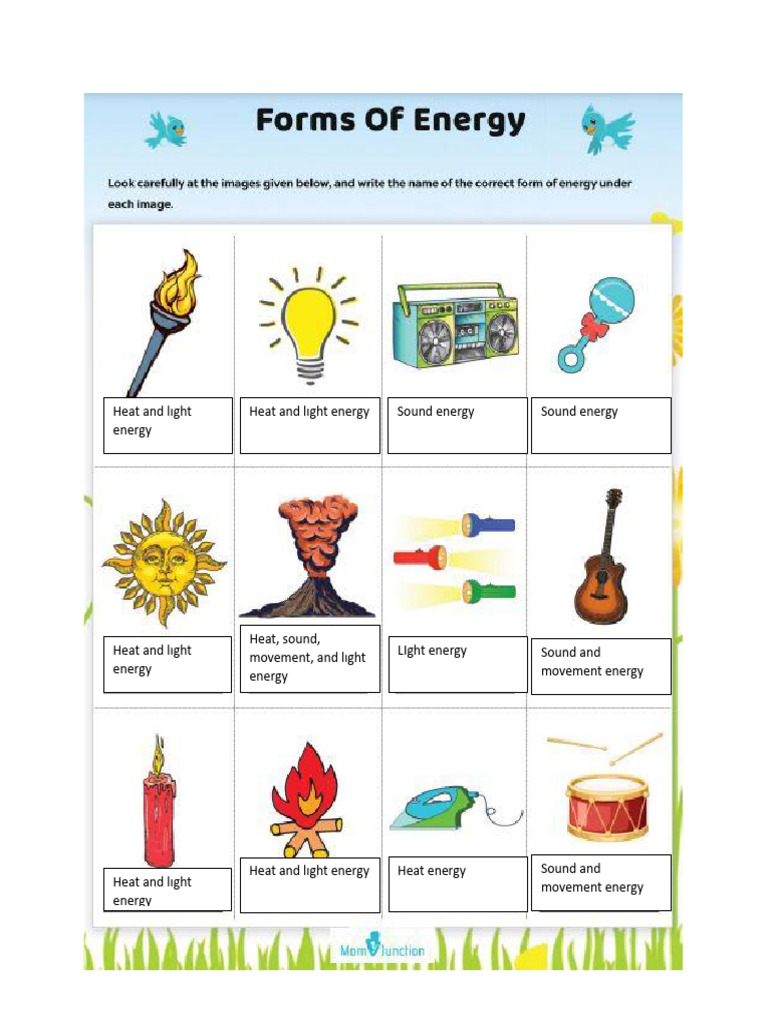 Worksheet, Energy | PDF