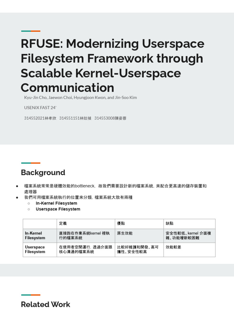 RFUSE - Modernizing Userspace Filesystem Framework Through Scalable ...