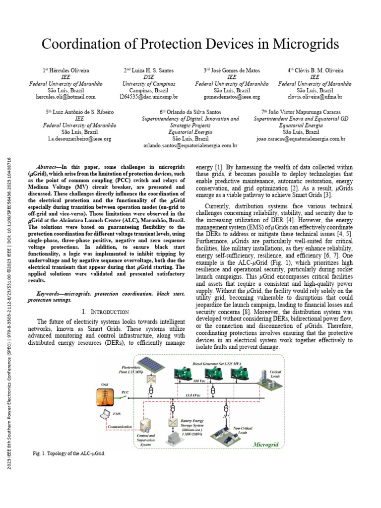 Protection Coordination in Microgrids | PDF | Electrical Grid | Relay