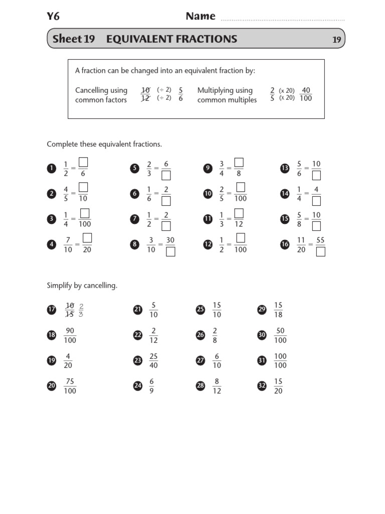 Year 6 Maths Homework Sheets Trang | PDF | Arithmetic | Elementary ...