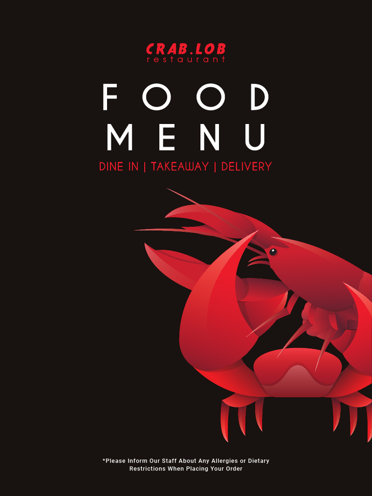 Crablob Restaurant Menu Overview | PDF | Thai Cuisine | Curry