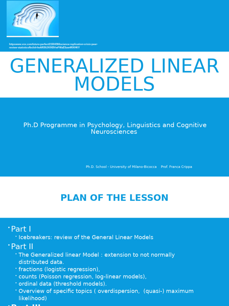 Generalized Linear Models Overview | PDF | Regression Analysis | Linear ...