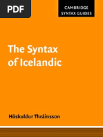Syntax in Icelandic