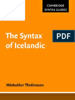 Syntax in Icelandic