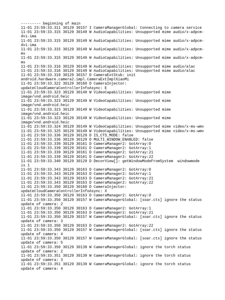 Camera and Audio Capabilities Log | PDF | Computing | Computer Programming