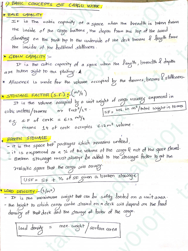 Cargo Numerical Very Imp | PDF