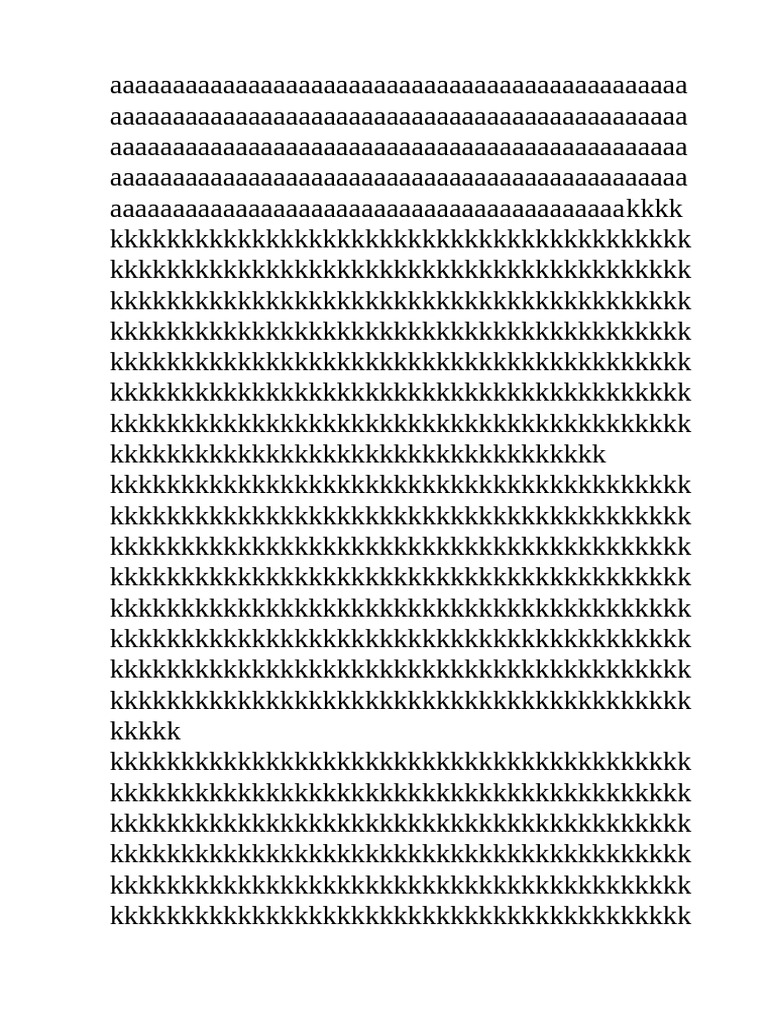 Document of Repeated Characters | PDF