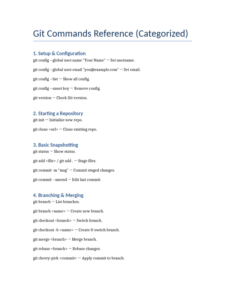 Git Branch Management Commands | PDF | Version Control | System Software