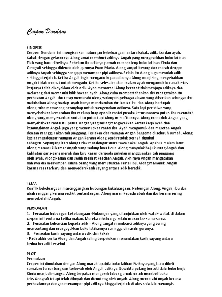 Cerpen Dendam Pdf