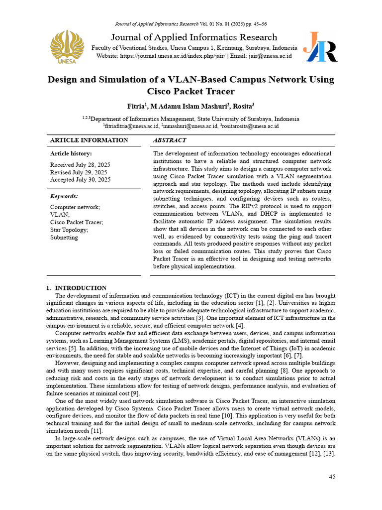 VLAN Campus Network Design with Cisco | PDF | Computer Network | Ip Address