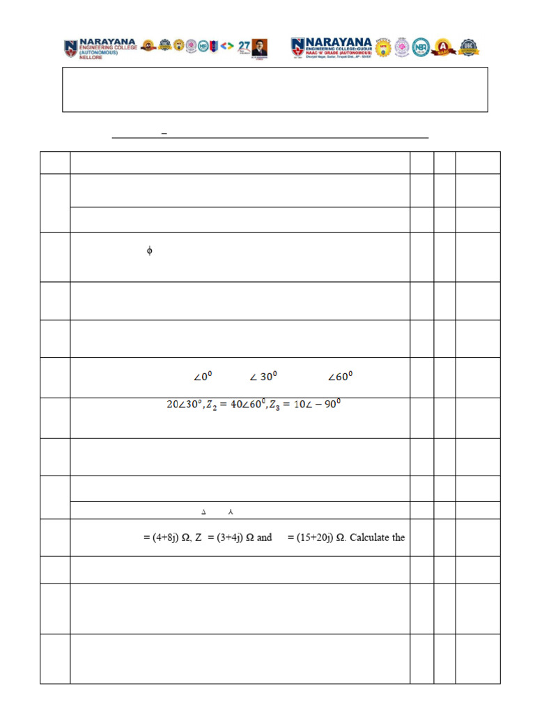 Eca Ii - Eee - Ii I - 30 08 25 | PDF | Electrical Network | Computer ...
