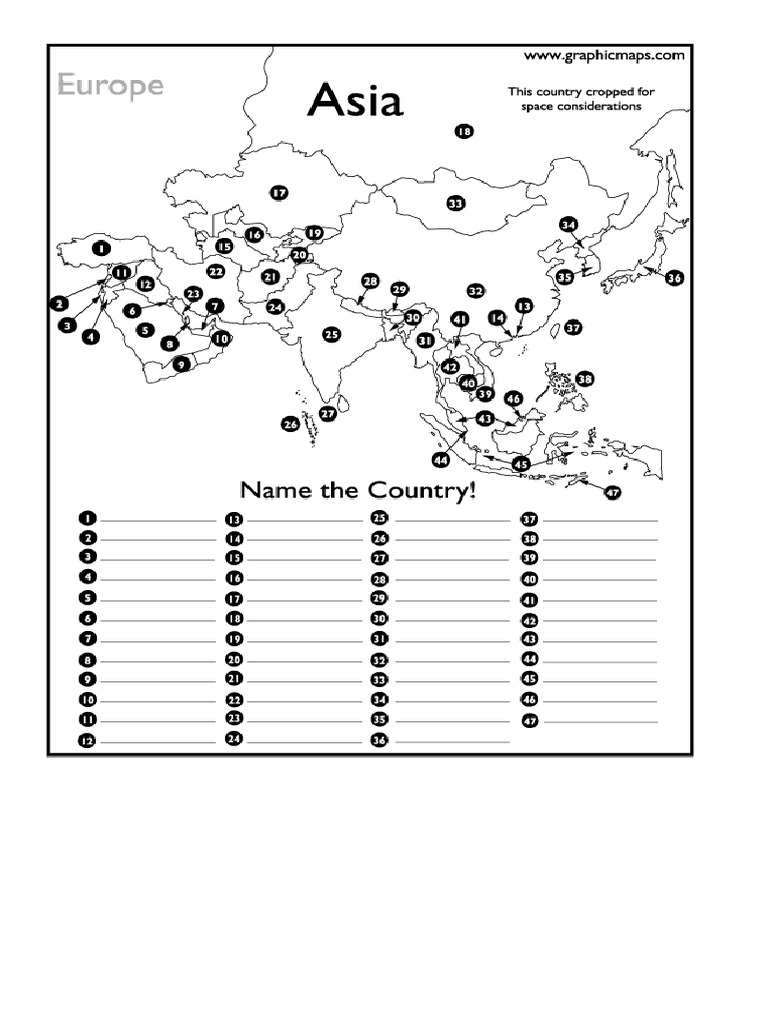 Political Map of Asia | PDF