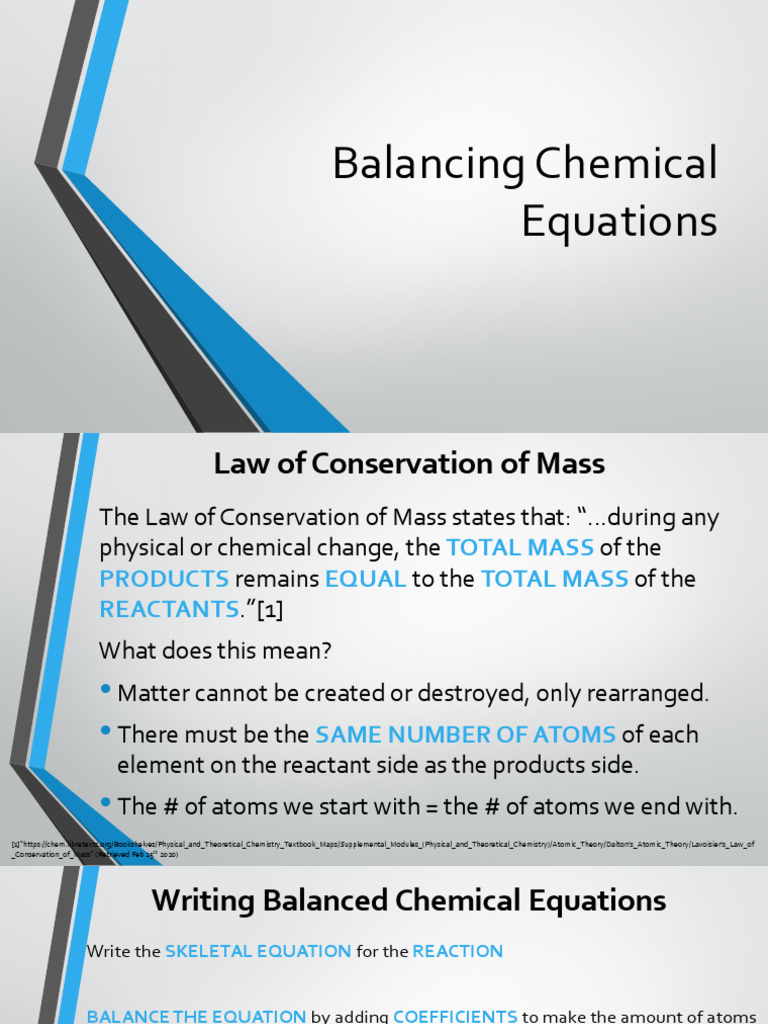 Balancing Chemical Equations Guide | PDF | Chemical Compounds | Materials