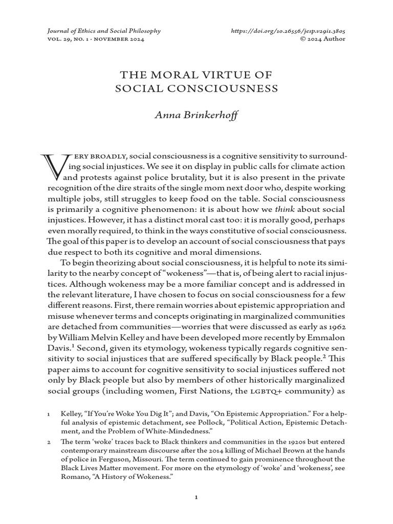 JESP 29 1 A1 Brinkerhoff | PDF | Epistemology | Rationality