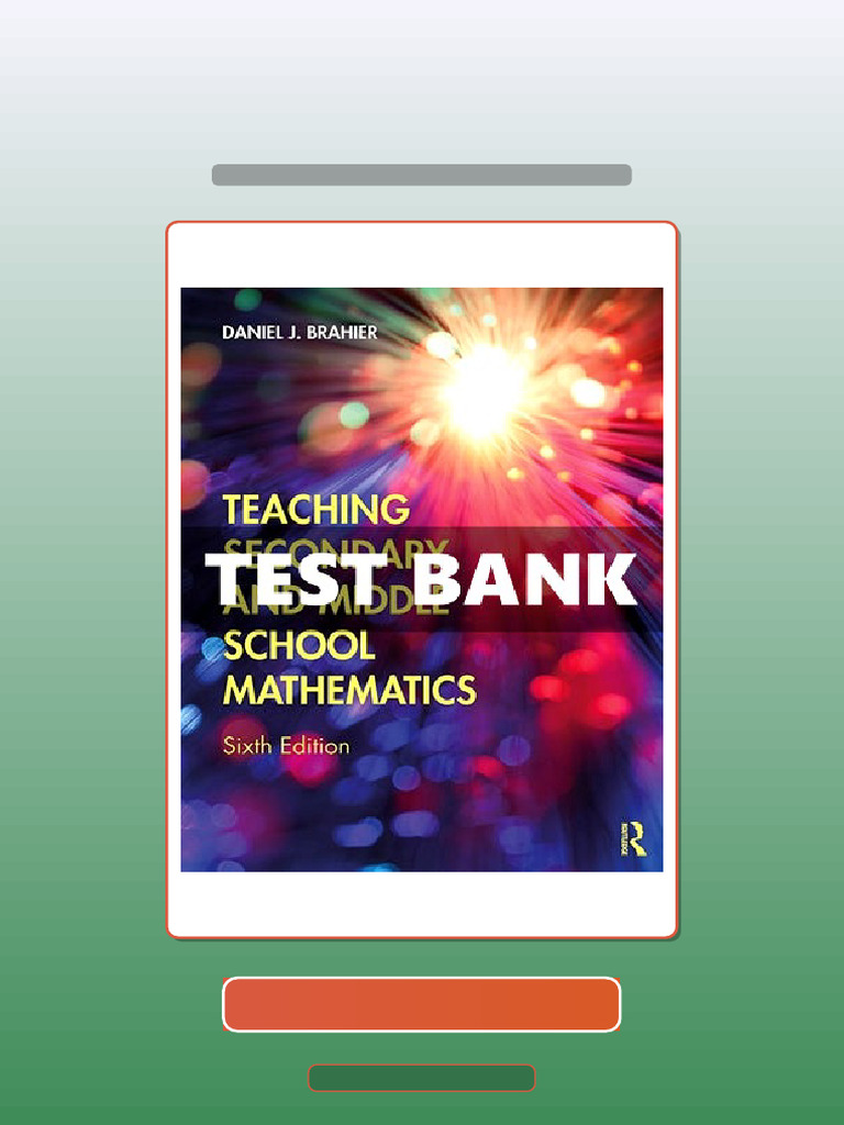 Answers for Teaching Secondary and Middle School Mathematics 6 Ed ...