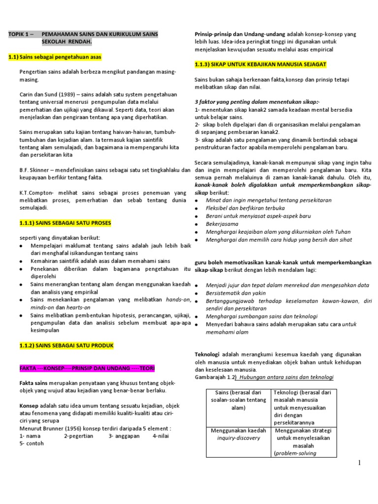 Science Note Bm Pdf