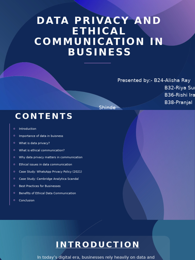 Data Privacy & Ethical Communication Guide | PDF | Facebook | Privacy