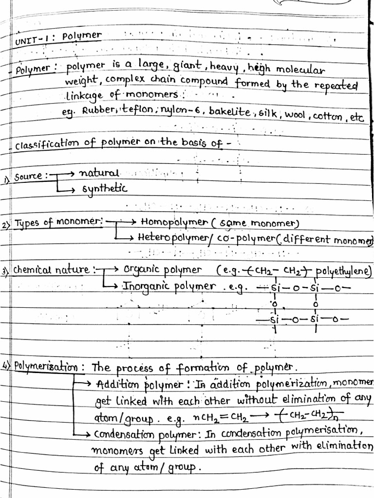 Unit 1 Polymer | PDF