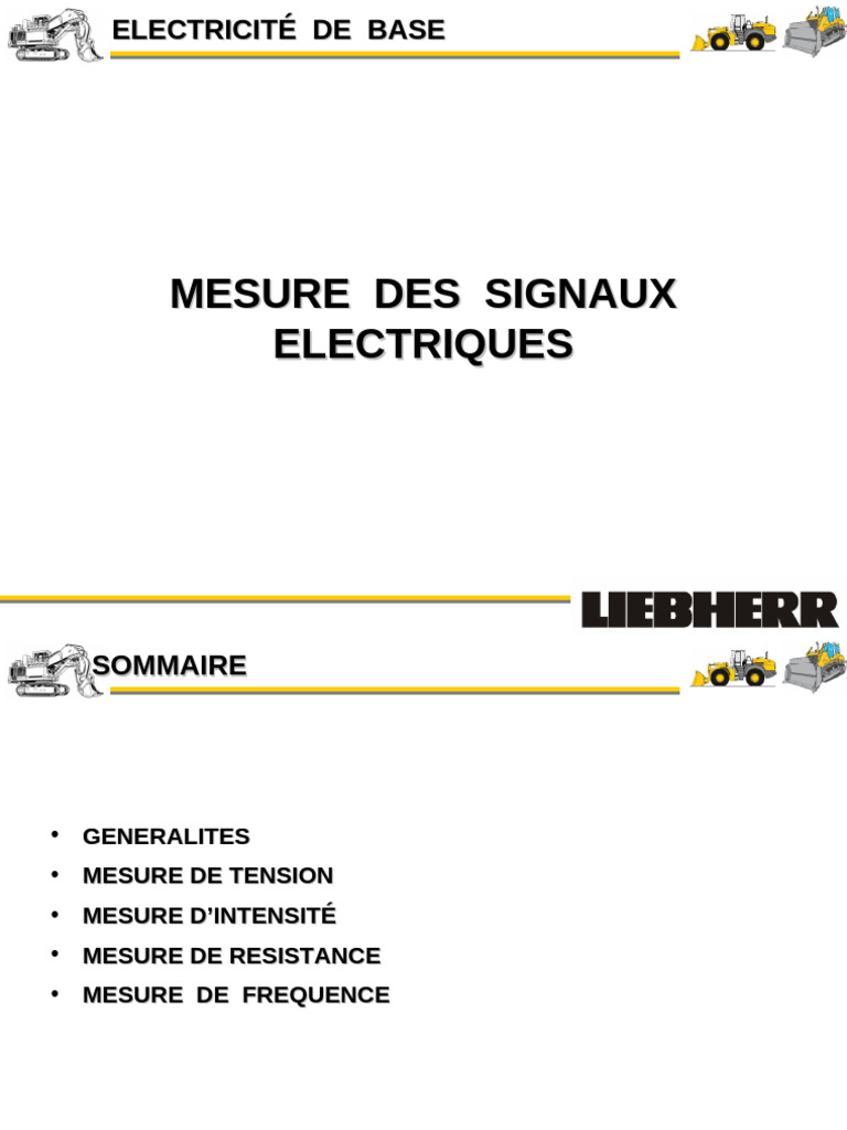 Mesure des Signaux Électriques | PDF | Tension électrique | Courant ...