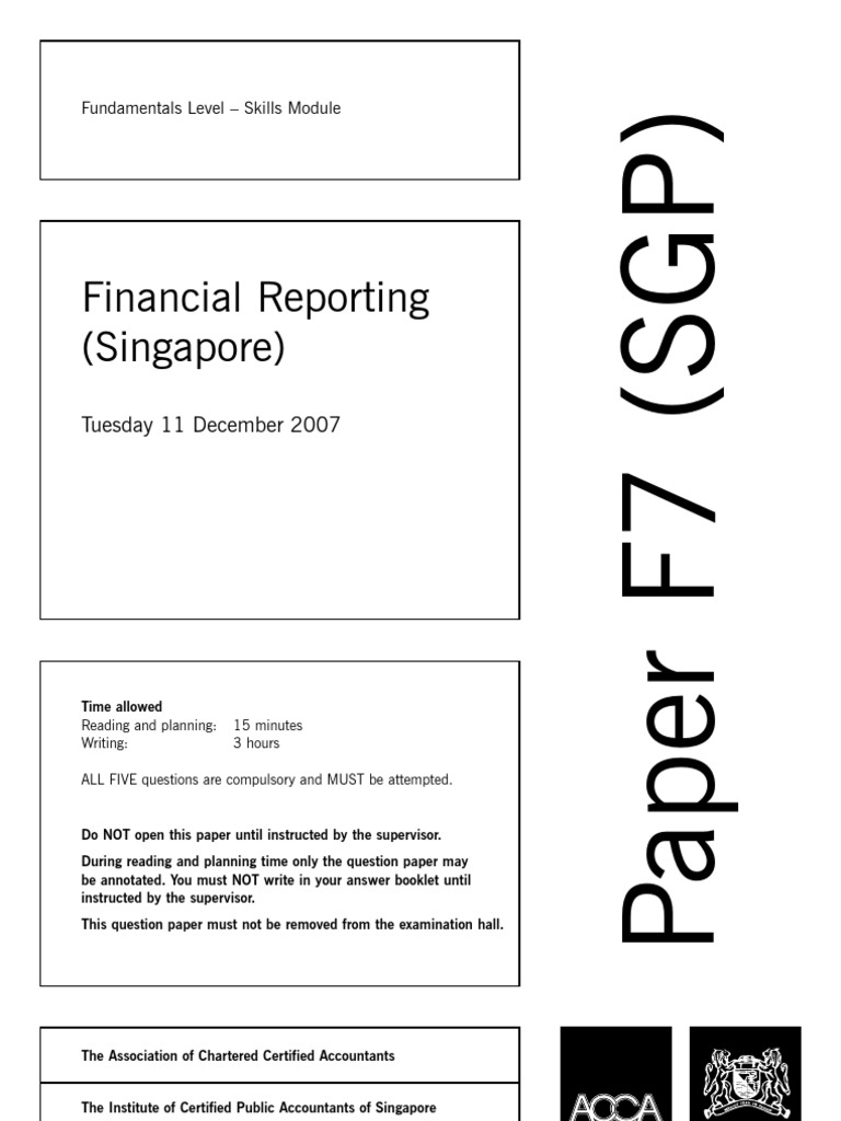 f7sgp 2007 Dec Q | PDF | Expense | Income Statement