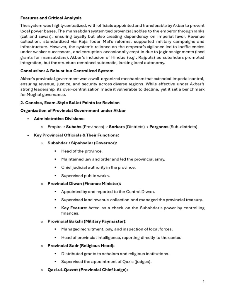 Provincila Government Under The Akbar p333333 | PDF