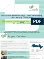 Workshop 5: Mobile Strategy, Digital Photography, and Learning Culmination