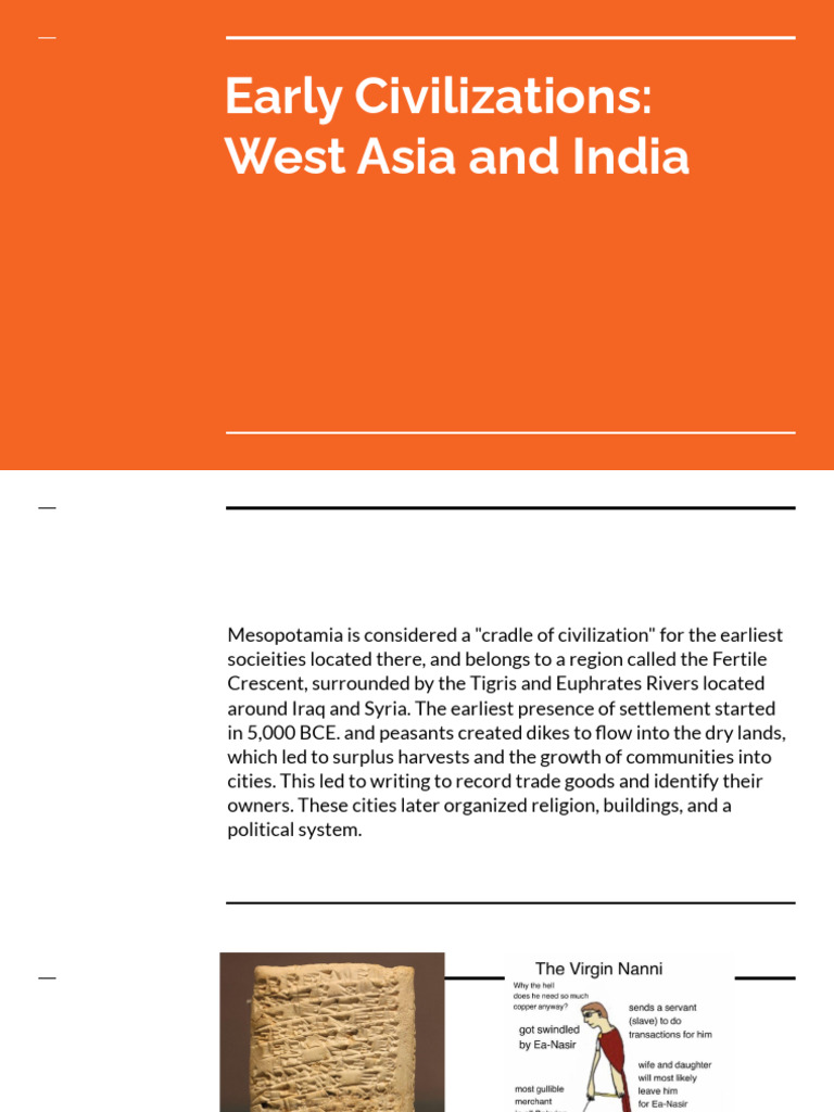 Early Civilizations of West Asia and India | PDF | Babylonia | Sumer
