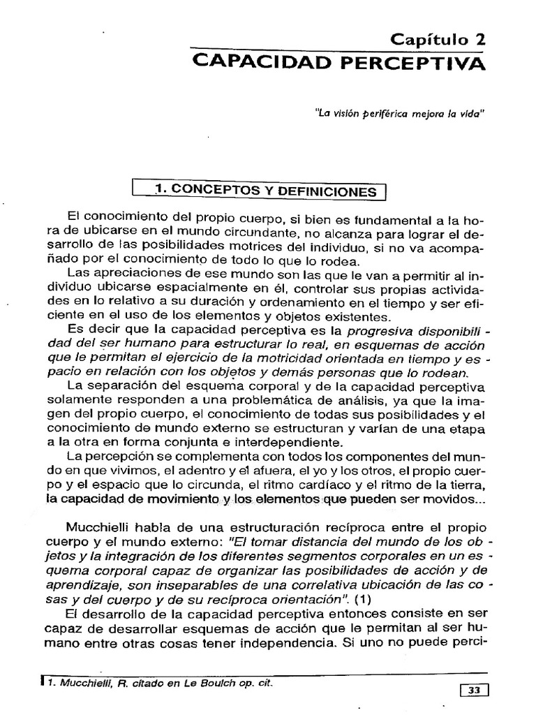 ZEVI, S., Capítulo 2, Capacidad Perceptiva. | PDF