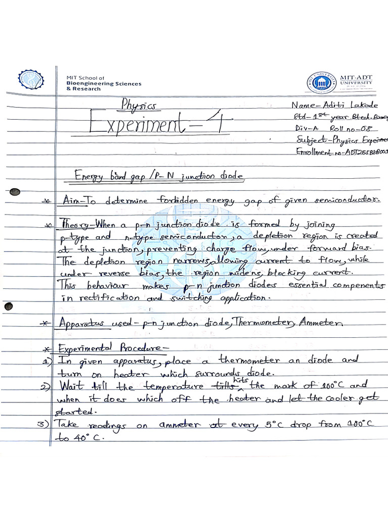 Experiment 4 Physics | PDF