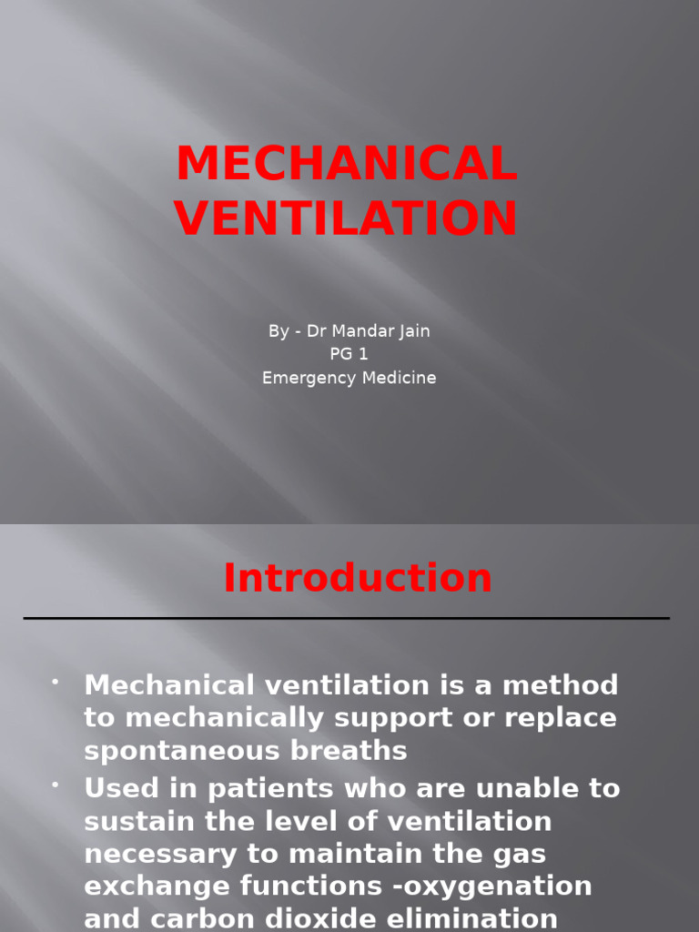Understanding Mechanical Ventilation Basics | PDF | Respiration ...