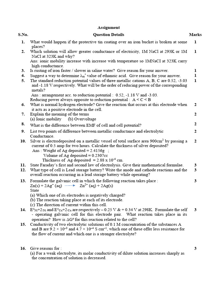 2025 2026 Class XII Chemistry Chapter 2 AW | PDF | Physical Sciences ...