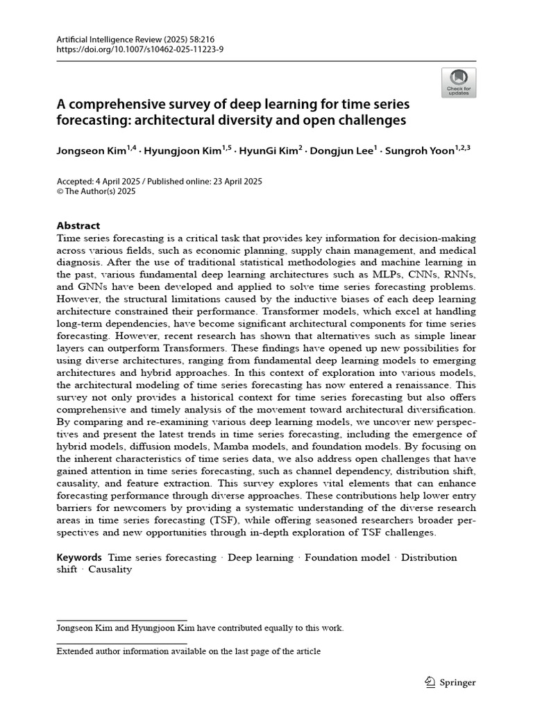 Deep Learning Trends in Time Series Forecasting | PDF | Time Series ...