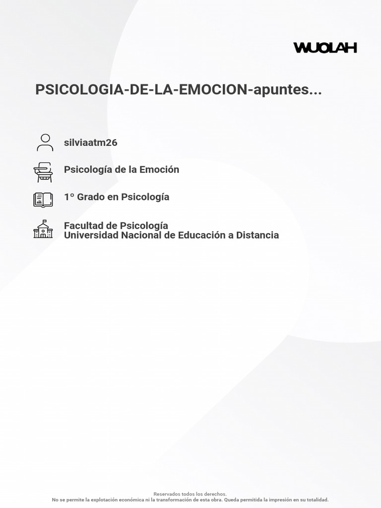 Temas 1-8 - Psicología de La Emoción | PDF | Las emociones | Estrés ...