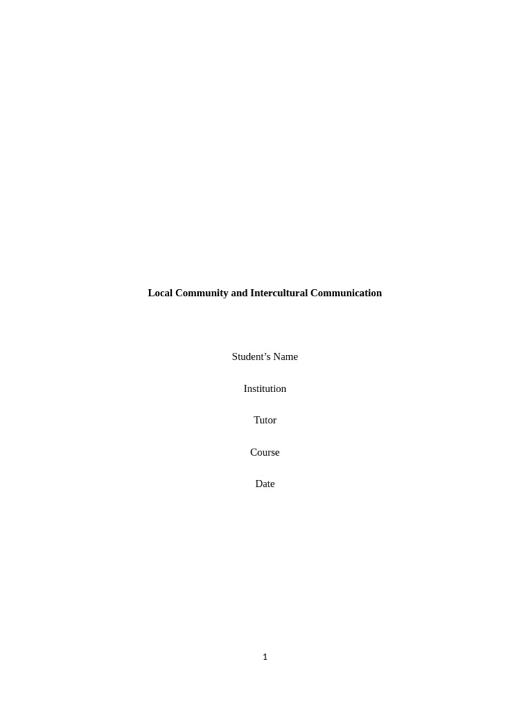 Intercultural Communication in Ministry | PDF | Social Psychology ...
