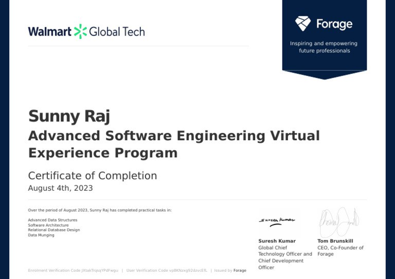 Advanced Software Engineering Certificate | PDF