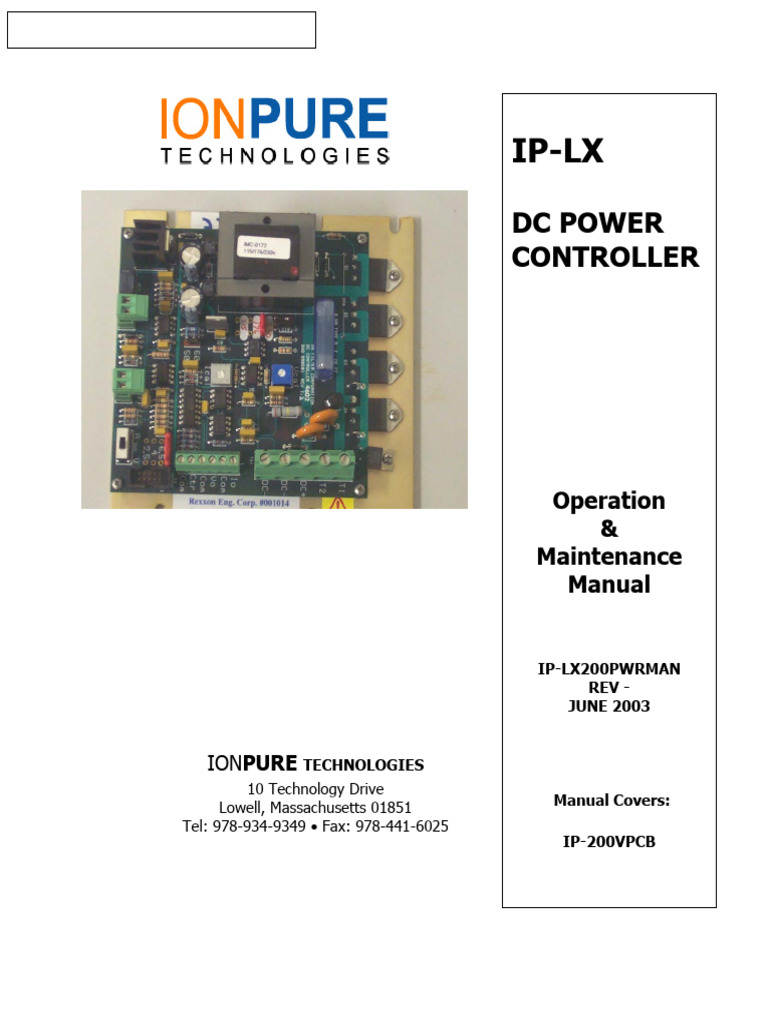 IP-LX DC Power Controller Manual | PDF | Transformer | Alternating Current