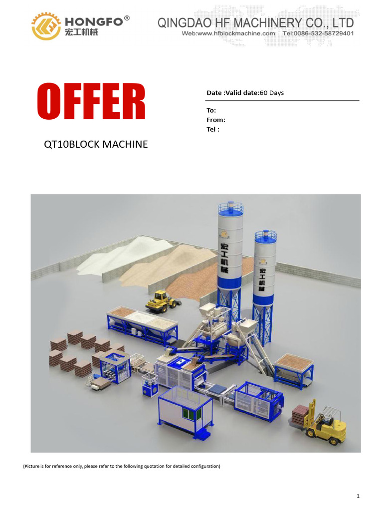 QT10 block machine quotation | PDF
