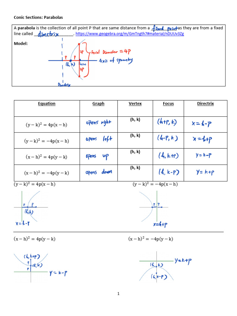 4.6A_Parabola_Teacher_1 (1) | PDF | Elementary Geometry | Graph Theory