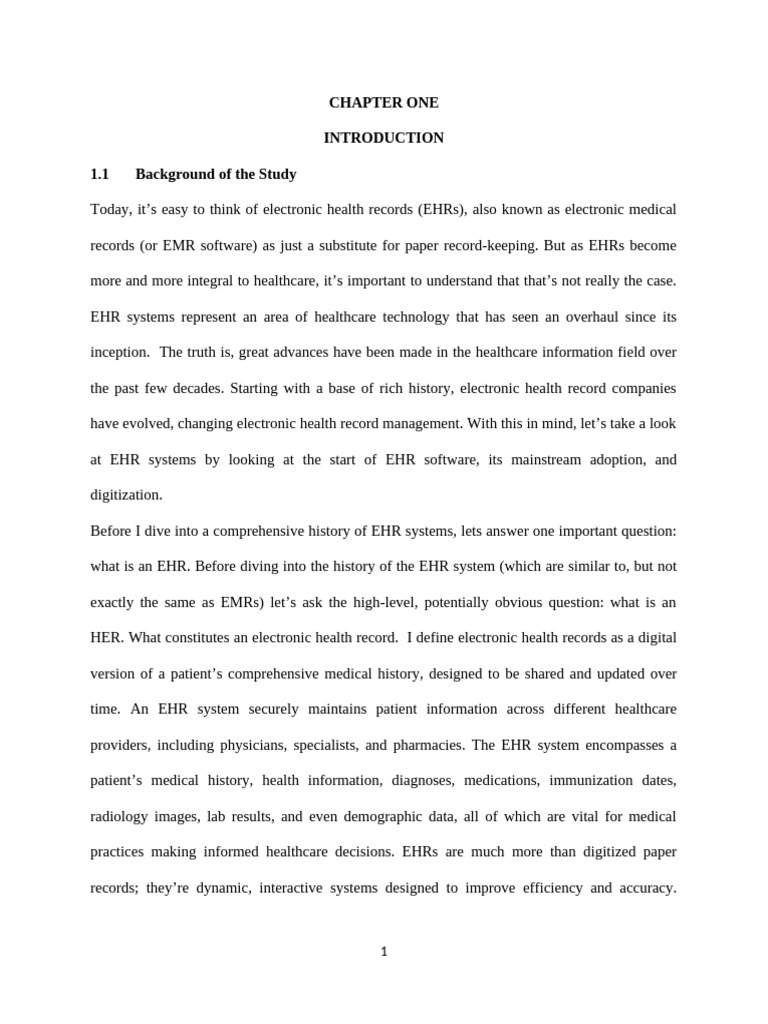 Impact of Electronic Healht Records On Quality Improvement in Health ...