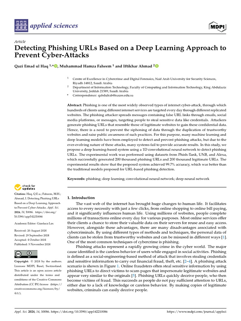 Deep Learning for Phishing URL Detection | PDF | Phishing | Machine ...