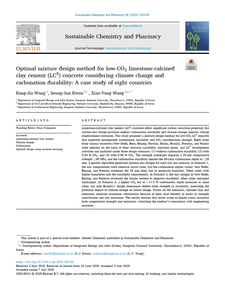 Low-CO2 LC3 Concrete Mix Design | PDF | Concrete | Cement