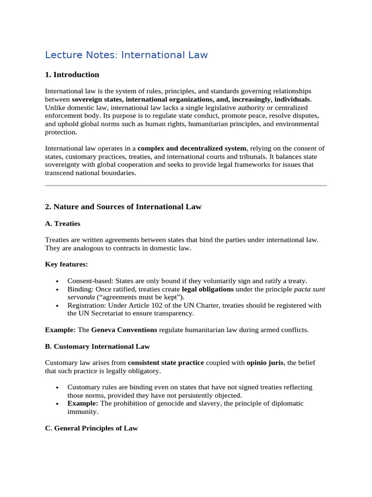 Int'l Law | PDF | International Law | Treaty