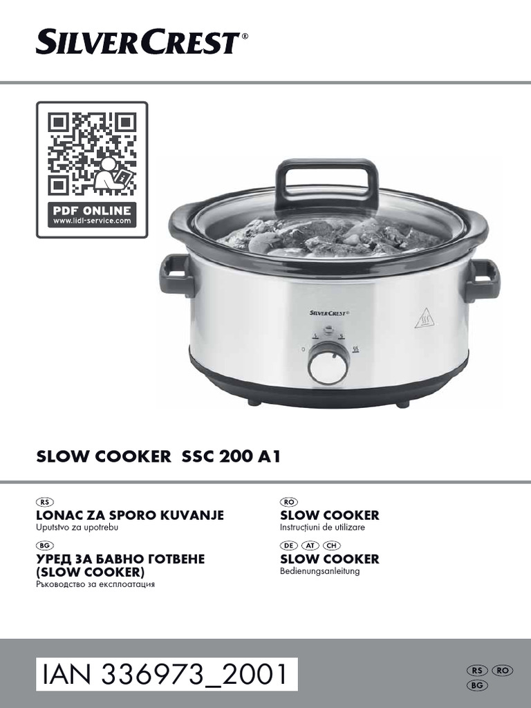 Slow Cooker SSC 200 A1 | PDF